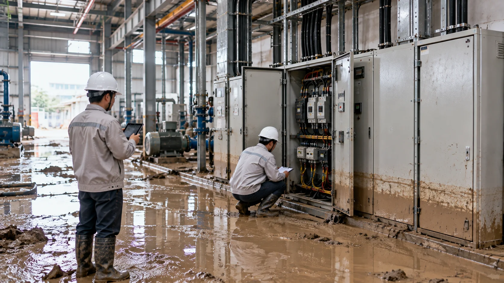 Sau mưa lũ: 5 việc cần làm ngay với điện nhà xưởng